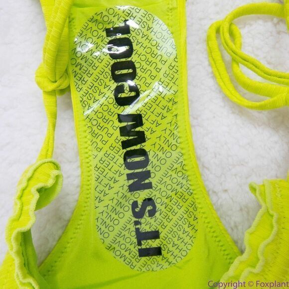 NEW Its Now Cool x free people the frill tri eco neon bikini bottom,‎ M - Picture 10 of 16